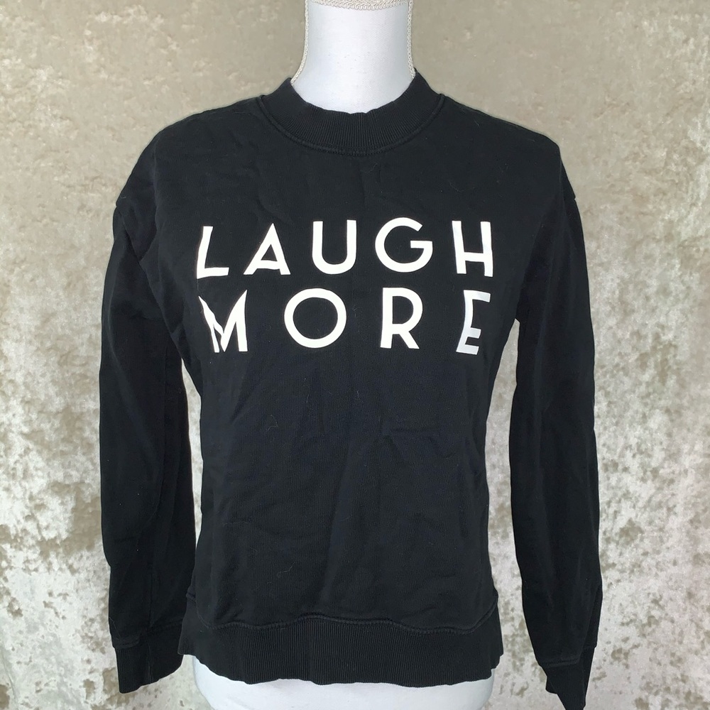 Black Slogan Sweatshirt